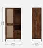 Baarn Mango Wood Wardrobe In Rustic Teak Finish With Drawer