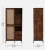 Baarn Mango Wood Wardrobe In Rustic Teak Finish With Drawer