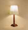 Babel Wooden Table Lamp with Jute Shade & Brown Base