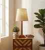 Babel Wooden Table Lamp with Jute Shade & Brown Base