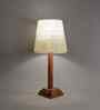 Babel Wooden Table Lamp with Jute Shade & Brown Base