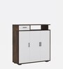 Babilonia Shoe Rack In Frosty White And Wyoming Dark Finish