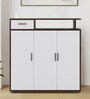 Babilonia Shoe Rack In Frosty White And Wyoming Dark Finish
