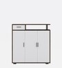 Babilonia Shoe Rack In Frosty White And Wyoming Dark Finish