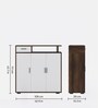 Babilonia Shoe Rack In Frosty White And Wyoming Dark Finish
