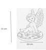 Baby Angel With Evil Eye Marble Base