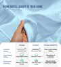 Baby Blue Solid 1000 TC Cotton Super King Sized Bedsheet with 4 Pillow Covers
