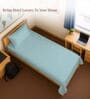 Baby Blue Solid 400 TC Cotton Single Sized Bedsheet with 1 Pillow Cover