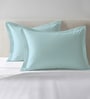 Baby Blue Solid 400 TC Cotton Standard Sized 2 Pillow Covers