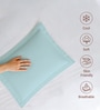 Baby Blue Solid 400 TC Cotton Standard Sized 2 Pillow Covers