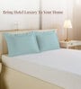 Baby Blue Solid 400 TC Cotton Standard Sized 2 Pillow Covers