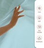Baby Blue Solid 400 TC Cotton Super King Sized Bedsheet with 4 Pillow Covers