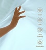 Baby Blue Solid 800 TC Cotton Super King Sized Bedsheet with 4 Pillow Covers