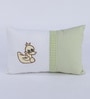 White Cotton Rectangle and Cylindrical Pillow with Bolster (Set of 3)