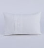 White Cotton Rectangle and Cylindrical Pillow with Bolster (Set of 3)