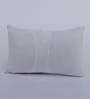 White Cotton Printed Pillow with Bolster (Set of 3)