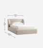 Baby Breeze Boucle Kids Twin Bed With Box Storage In Cream Colour