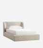 Baby Breeze Boucle Kids Twin Bed With Hydraulic Storage In Cream Colour