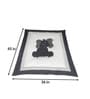 White & Black Elephant Print Cotton 200 Crib Blanket