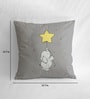 Canvas Cushion with Baby Elephant Print