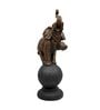 Baby Elephant Sitting on Ball (Grey & Gold, 26.7cm)