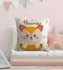 Canvas Cushion with Baby Fox Print