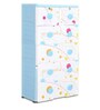 Baby Geometric Print Lines Five Layers Chest of Drawers in Blue Colour