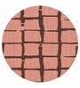 Pink Geometrical Woolen 60 x 60 Inches Hand Tufted Rug