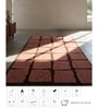 Pink Geometrical Woolen 48 x 72 Inches Hand Tufted Rug
