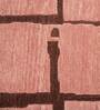 Pink Geometrical Woolen 60 x 96 Inches Hand Tufted Rug