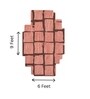 Pink Geometrical Woolen 72 x 108 Inches Hand Tufted Rug