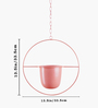 (1Pc) Pink Hanging Metal Plant Stand