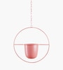 (1Pc) Pink Hanging Metal Plant Stand