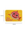 Yellow Shark Polyester 15x25 inch Machine Made Rectangle Mat