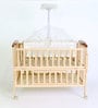 Baby Wooden Cot with Swing & Mosquito Net