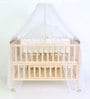 Baby Wooden Cot with Swing & Mosquito Net