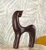 Backward Gazing Horse Resin Artifact (Brown)