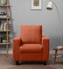 By Sleepyhead Bae Fabric 1 Seater Sofa in Ember Orange Colour