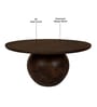 Bagnolet Mango Wood Coffee Table In Walnut Finish
