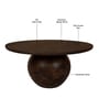 Bagnolet Mango Wood Coffee Table In Walnut Finish