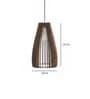 Norway Bahama Black Wooden Hanging Light