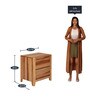 Bahamas Bedside Table In Light Brown Finish