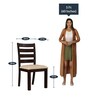 Bahubali Solid Wood Dining Chair in Brown Finish (Set Of 2)