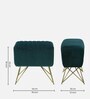 Alita Fabric Seating Stool In Gold Colour