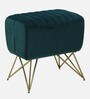 Alita Fabric Seating Stool In Gold Colour