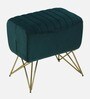 Alita Fabric Seating Stool In Gold Colour