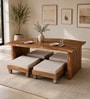 Baithak Acacia Wood 4 seater Dining Set in Natural Finish Baithak Acacia Wood 4 seater Dining Set in Natural Finish