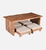Baithak Acacia Wood 4 seater Dining Set in Natural Finish Baithak Acacia Wood 4 seater Dining Set in Natural Finish
