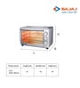 Bajaj 4500 TMCSS 45-Litre Oven Toaster Grill (Silver)
