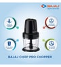 Bajaj Chop Pro Chopper 800 ML with Whisking Blade in Black Colour